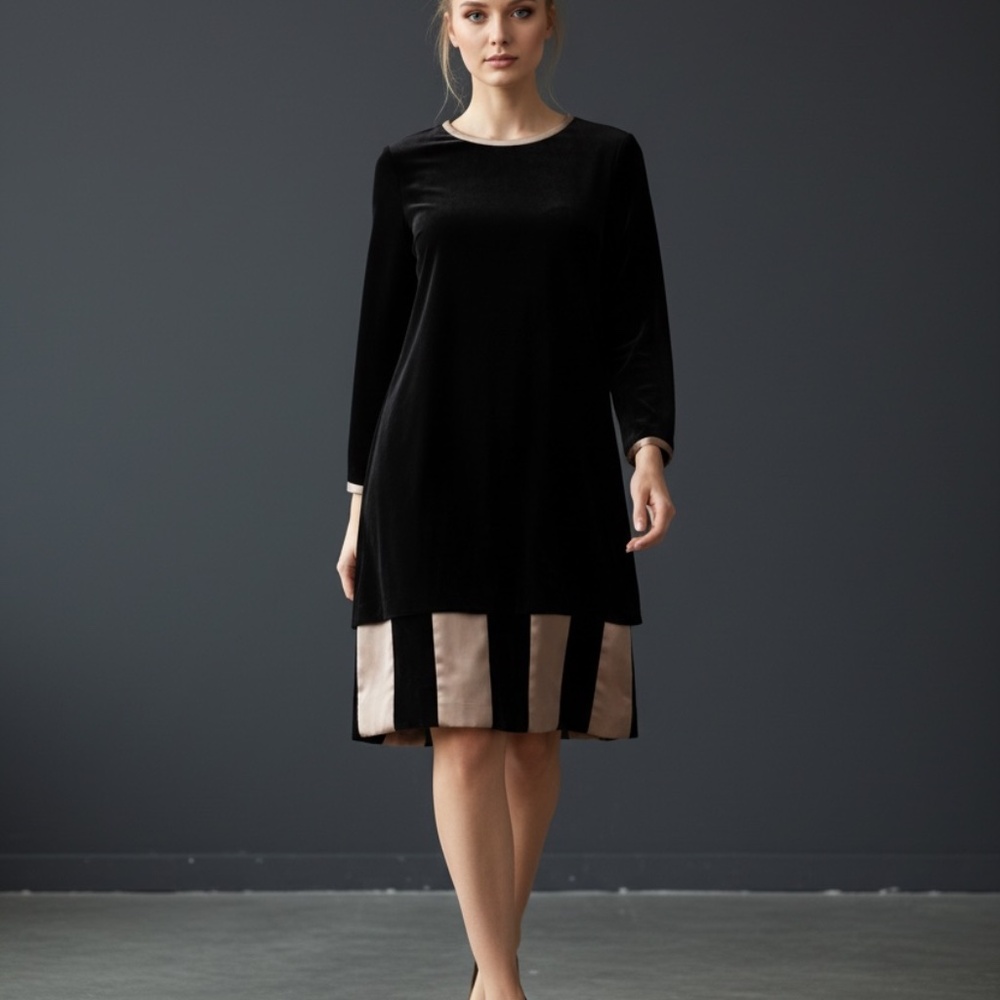 ✨Designer Spotlight: Stanley Platos & Martin Ross Black Velvet Evening Dress -10